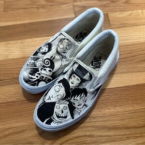 Nightmare Before Christmas Custom Hand Painted Vans women’s size 7.5 Tim Burton